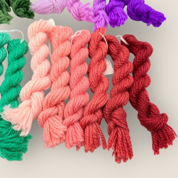 Lot of 24 Embroidery Floss Yarn Needlepoint Crewel Purple Green Blue Pink New - Picture 4 of 5